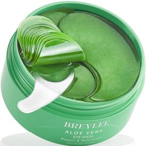BREYLEE Aloe Vera Eye Mask– 60 Pcs - Puffy Eyes and Dark Circles Treatment